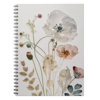 Wild flower art notebook