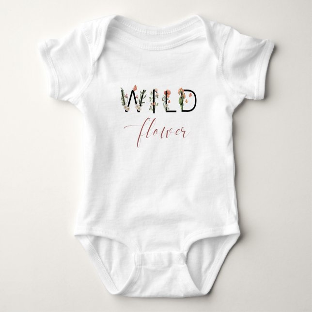 Wild Flower Baby Bodysuit (Front)