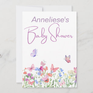 Wild Flower Baby Shower Invitation