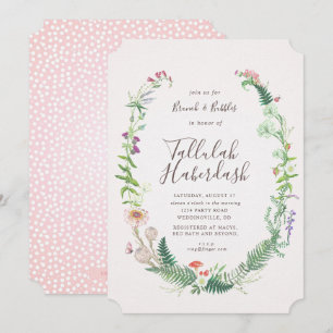 Wild Flower Brunch and Bubbly Invitation