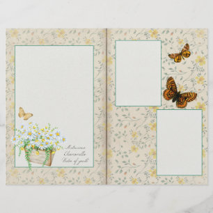 Wild Flower & Butterfly Scrapbook Ephemera