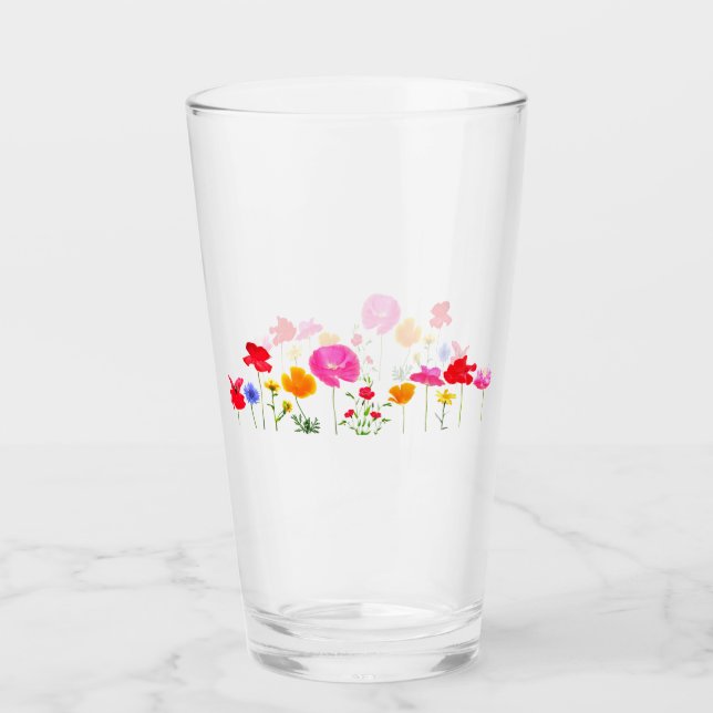 wild flower collection glass (Front)