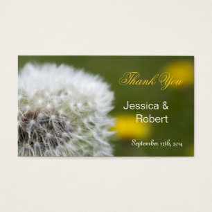 wild flower dandelion seeds wedding favour tag