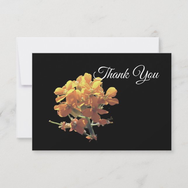 Wild Flower Floral Thank You Card (Front)