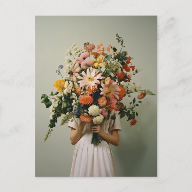 Wild Flower Girl Postcard (Front)