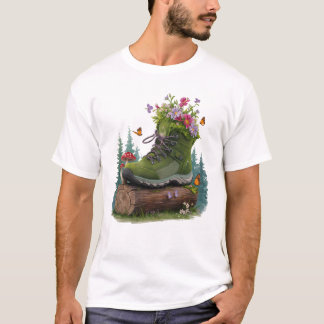Wild flower hiking boots T-Shirt