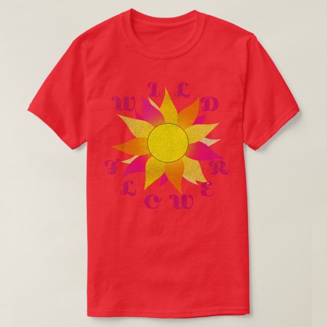 Wild Flower Hippie Bohemian Boho T-Shirt (Design Front)