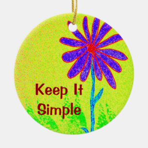 Wild Flower Keep It Simple Ceramic Tree Decoration