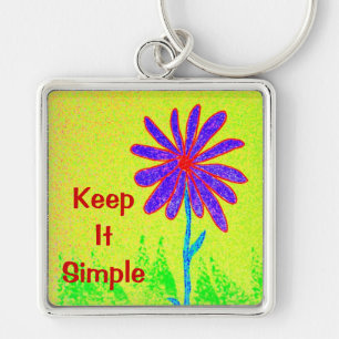 Wild Flower Keep It Simple Key Ring