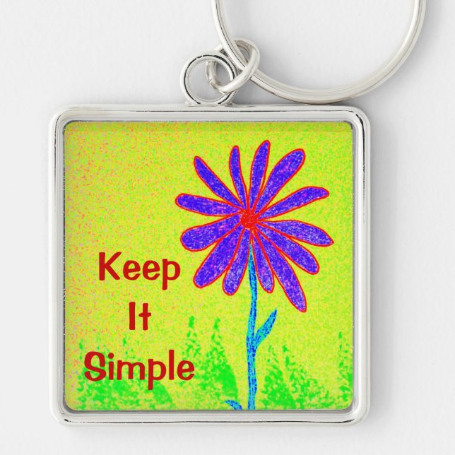 Wild Flower Keep It Simple Key Ring (Front)