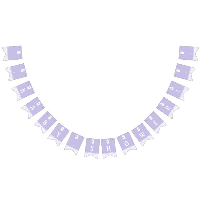 Wild Flower Mason Jar and Lace Baby Shower Bunting (All)