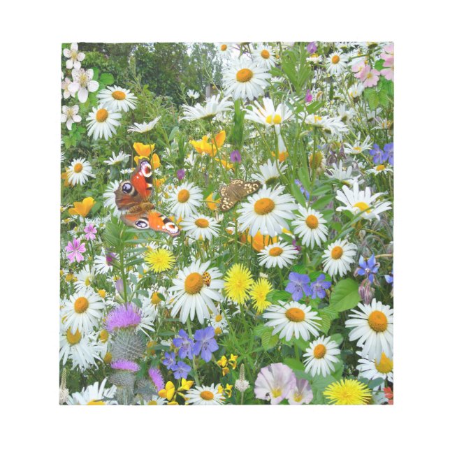 Wild Flower Meadow Notepad (Front)