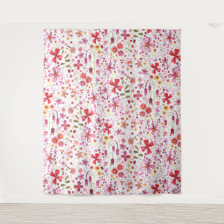 Wild Flower Meadow Watercolor Floral Tapestry