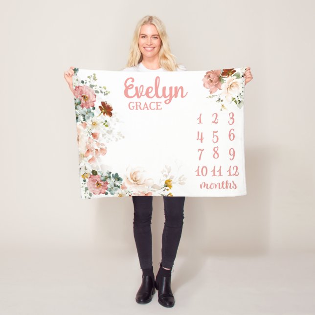 Wild Flower Milestone Blanket, Milestone Blanket (In Situ)