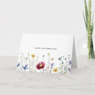 Wild Flower Minimalistic Mother's day  Card