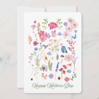 Wild Flower Mothers Day Card