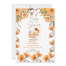 wild flower orange baby flower  Invitation