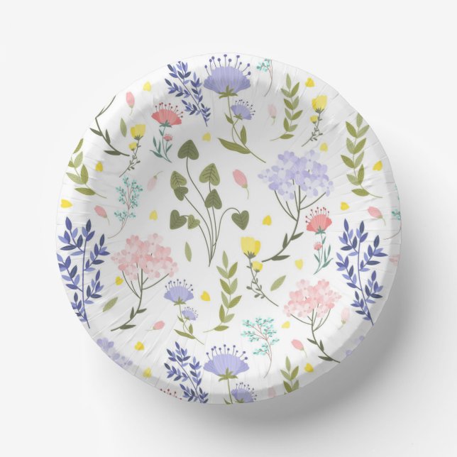 Wild flower Paper Plate (Front)