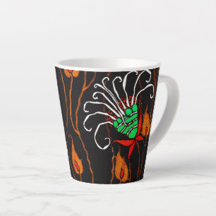 Wild Flower Pattern Latte Mug