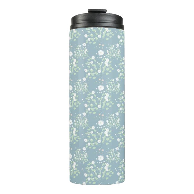 Wild flower pattern thermal tumbler (Front)