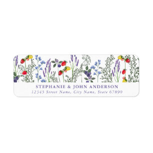 Wild Flower Return Address Labels