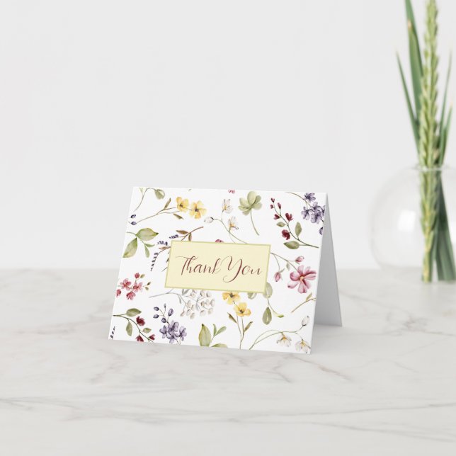 Wild flower thank you note cards (Front)
