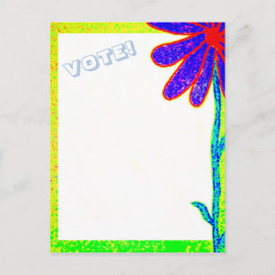 Wild Flower VOTE! postcard