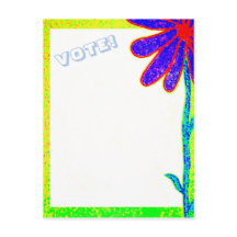 Wild Flower VOTE! postcard