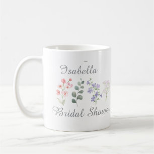 Wild Flower Watercolor Boho Bridal Shower Coffee Mug