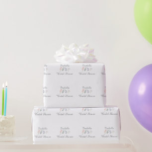 Wild Flower Watercolor Boho Bridal Shower Wrapping Paper