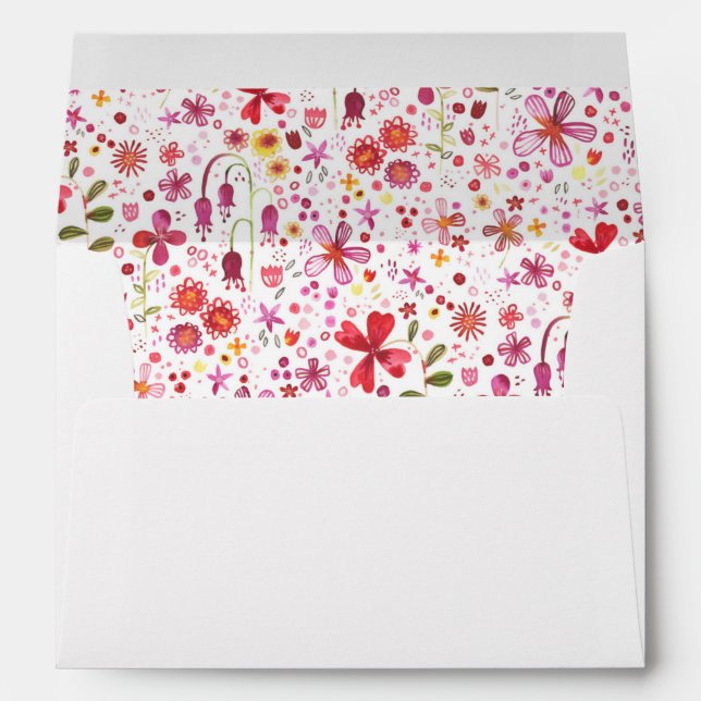 Wild Flower Watercolor Envelope (Back (Bottom))