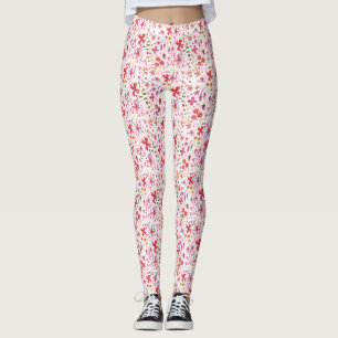 Wild Flower Watercolor Leggings