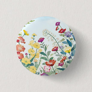 Wild Flowers 3 Cm Round Badge
