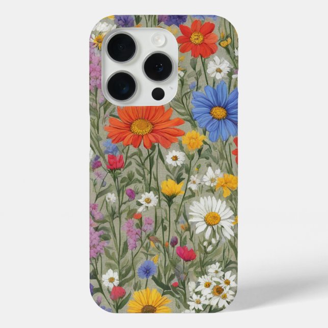 Wild Flowers #55 - iPhone 15 Pro Cases  (Back)
