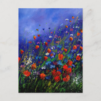 wild flowers 787 postcard
