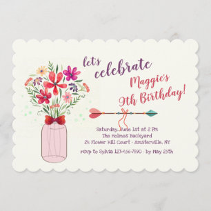Wild Flowers Arrangement Invitation