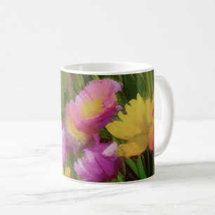 Wild Flowers At Dusk Watercolor Floral Art Coffee Mug