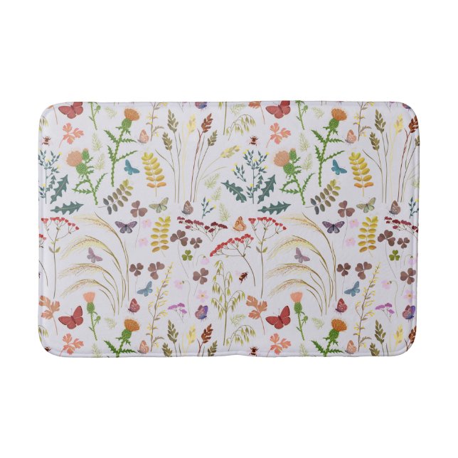 Wild flowers Bath Mat (Front)