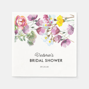 Wild Flowers Boho Bridal Shower Napkin