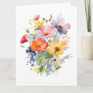 Wild Flowers Botanical  Card