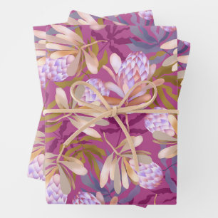 Wild Flowers Botanical Wrapping Paper Sheet