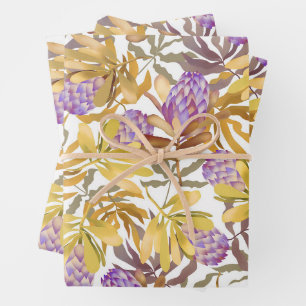 Wild Flowers Botanical Wrapping Paper Sheet