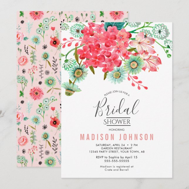 Wild Flowers | Bridal Shower | Invitation (Front/Back)
