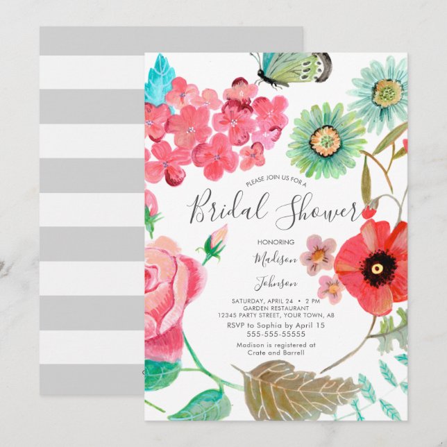 Wild Flowers | Bridal Shower Spring | Invitations (Front/Back)