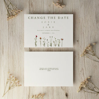 Wild Flowers Change the Date Save The Date