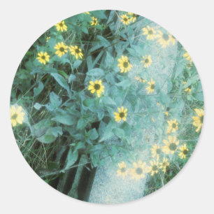 Wild Flowers Classic Round Sticker