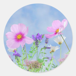 Wild Flowers Classic Round Sticker