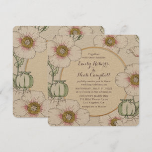 Wild Flowers Country Wedding Pastel Floral Modern Invitation
