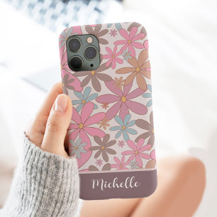 Wild Flowers Daisy Personalised with Name Floral iPhone 13 Pro Max Case
