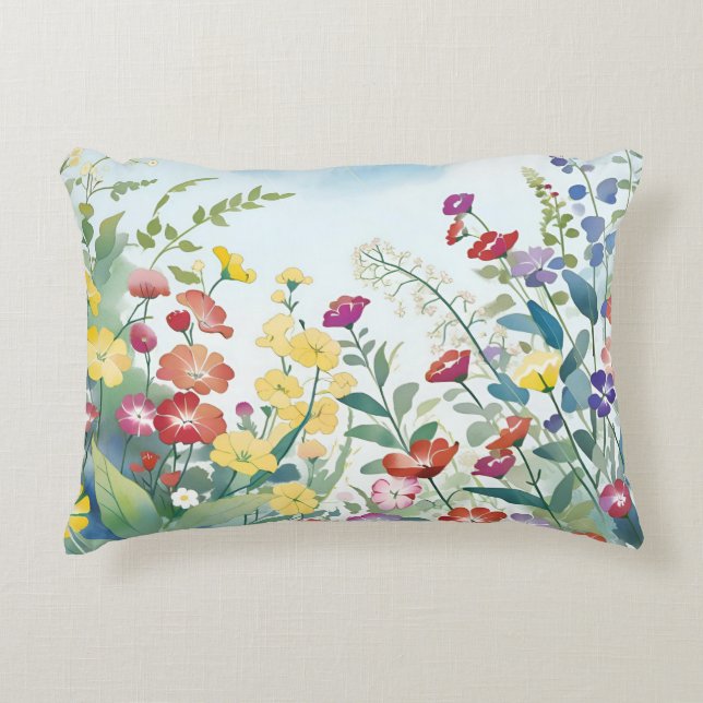 Wild Flowers Decorative Cushion (Front)